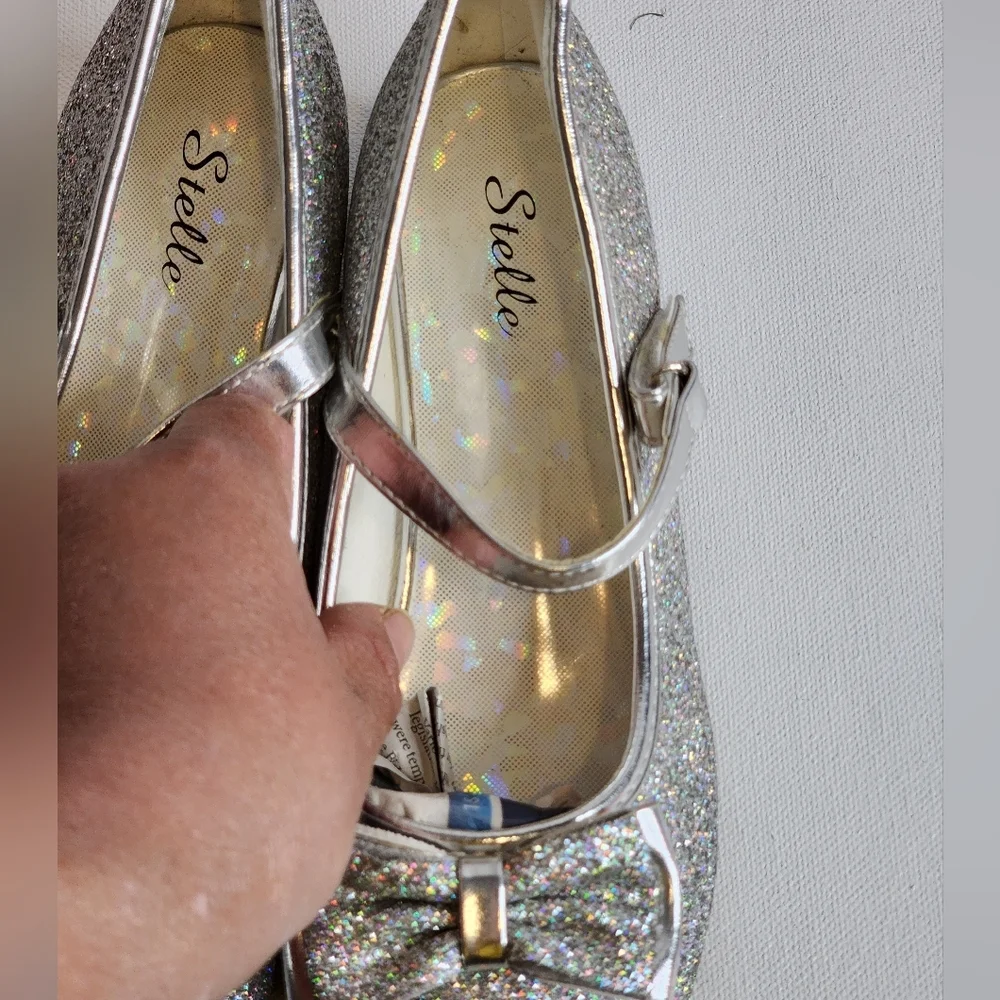 Silver Glitter Kids Shoes